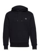 Tipped Hooded Sweatsh Tops Sweatshirts & Hoodies Hoodies Blue Fred Perry