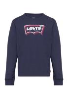 Levi's® Glow Effect Batwing Long Sleeve Tee Tops T-shirts Long-sleeved T-Skjorte Blue Levi's