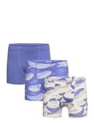 Boxer 3 Pack Hidden Elastic Ao Night & Underwear Underwear Underpants Blue Lindex