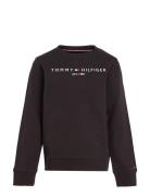 Essential Sweatshirt Tops Sweatshirts & Hoodies Sweatshirts Black Tommy Hilfiger