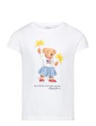Polo Bear Cotton Jersey Tee Tops T-Kortærmet Skjorte White Ralph Lauren Kids