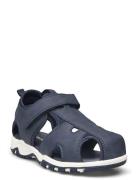 Baby Sandals W. Velcro Strap Shoes Summer Shoes Sandals Navy Color Kids