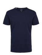 Slhmorgan Ss O-Neck Tee Noos Tops T-Kortærmet Skjorte Navy Selected Homme