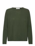 Cashmere Crew Neck Tops Knitwear Jumpers Green Rosemunde