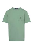 Cotton Jersey Pocket Tee Tops T-Kortærmet Skjorte Green Ralph Lauren Kids