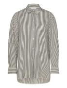 Tan - Daily Classic Stripe Tops Shirts Long-sleeved Black Day Birger Et Mikkelsen