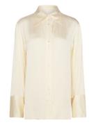 Felix - Fluid Viscose Rd Tops Shirts Long-sleeved Cream Day Birger Et Mikkelsen