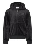 Diamante Zip Through Hoodie Tops Sweatshirts & Hoodies Hoodies Black Juicy Couture