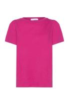 T-Shirt With Pleats Tops T-shirts & Tops Short-sleeved Pink Coster Copenhagen