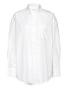 Os Poplin Shirt Tops Shirts Long-sleeved White GANT