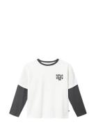 Nkmkelias Ls Loose Top Tops T-shirts Long-sleeved T-Skjorte White Name It