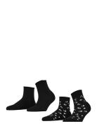 Mini Flower Sso 2P Lingerie Socks Footies-ankle Socks Black Esprit Socks