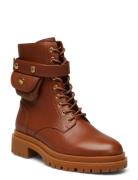 Cammie Burnished Leather Boot Shoes Boots Ankle Boots Laced Boots Brown Lauren Ralph Lauren