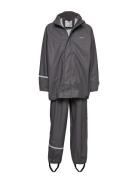 Basic Rainwear Suit -Solid Outerwear Rainwear Rainwear Sets Grey CeLaVi