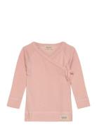 Tut Wrap Ls Tops T-shirts Long-sleeved T-Skjorte Pink MarMar Copenhagen