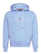 Tommy Logo Hoody Tops Sweatshirts & Hoodies Hoodies Blue Tommy Hilfiger