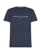 Tommy Logo Tee Tops T-Kortærmet Skjorte Blue Tommy Hilfiger