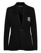 Double-Knit Jacquard Blazer Blazers Single Breasted Blazers Black Polo Ralph Lauren