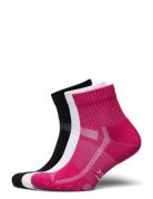 Long Distance Running Socks 3-Pack Sport Socks Footies-ankle Socks Multi/patterned Danish Endurance