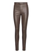 Fqshannon-Pa-Cooper Bottoms Trousers Leather Leggings-Bukser Brown FREE/QUENT