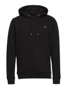 Basic Organic Hood Tops Sweatshirts & Hoodies Hoodies Black Clean Cut Copenhagen