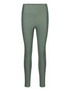 Graphic High Waist Tights Sport Running-training Tights Green Casall