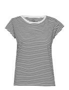 Organic Favorite Stripe Teasy Tops T-shirts & Tops Short-sleeved Black Mads Nørgaard