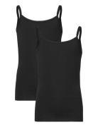 Top Tops T-shirts Sleeveless Black Schiesser