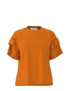 Slfrylie Ss Florence Tee M Noos Tops T-shirts & Tops Short-sleeved Orange Selected Femme