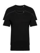 Jacbasic Crew Neck Tee Ss 2 Pack Noos Tops T-Kortærmet Skjorte Black Jack & J S