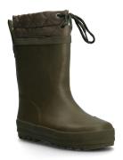 Rainboots With Woollining Shoes Rubberboots High Rubberboots Green ANGULUS