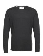 Slhrome Ls Knit Crew Neck Noos Tops Knitwear Round Necks Black Selected Homme