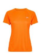 Women Core Running T-Shirt S/S Sport T-shirts & Tops Short-sleeved Orange Newline