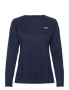 Women Core Running T-Shirt L/S Sport T-shirts & Tops Long-sleeved Navy Newline