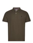 Uspa Polo Alfred Men Tops Polos Short-sleeved Khaki Green U.S. Polo Assn.