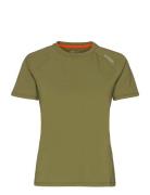 Women's 20Four7 Tee Sport T-shirts & Tops Short-sleeved Khaki Green Rockay