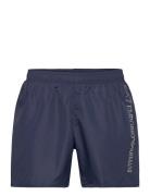 Mens Woven Boxer Bottoms Shorts Casual Blue EA7