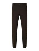 Slhslim-Elon Trs Flex B Noos Bottoms Trousers Formal Brown Selected Homme