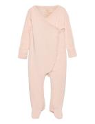 Rib Jersey Full Body Crossover Pyjamas Sie Jumpsuit Pink Copenhagen Colors