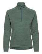 Berthe Midlayer Half Zip Sport Sweatshirts & Hoodies Fleeces & Midlayers Green Kari Traa