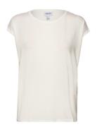 Vmava Plain Ss Top Ga Jrs Noos Tops T-shirts & Tops Short-sleeved White Vero Moda