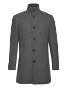 Bs Ontario Slim Fit Coat Uldfrakke Frakke Grey Bruun & Stengade