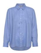 Onltokyo L/S Linen Blend Shirt Pnt Noos Tops Shirts Long-sleeved Blue ONLY