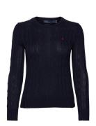 60/2X12 Pima Cotton-Lsl-Plo Tops Knitwear Jumpers Blue Polo Ralph Lauren