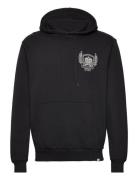 Chad Hoodie Tops Sweatshirts & Hoodies Hoodies Black Les Deux