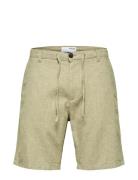 Slhregular-Brody Linen Shorts Noos Bottoms Shorts Casual Green Selected Homme