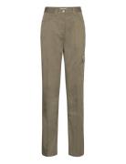 Stretch Twill High Rise Straight Bottoms Trousers Cargo Pants Khaki Green Calvin Klein Jeans