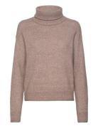 Vmkaden Ls Rollneck Pullover Ga Bf Tops Knitwear Turtleneck Brown Vero Moda