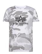 Basic T-Shirt Camo Designers T-Kortærmet Skjorte White Alpha Industries