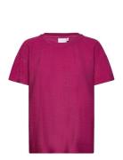 Shimmer Tee In Lurex Jersey Tops T-shirts & Tops Short-sleeved Pink Coster Copenhagen